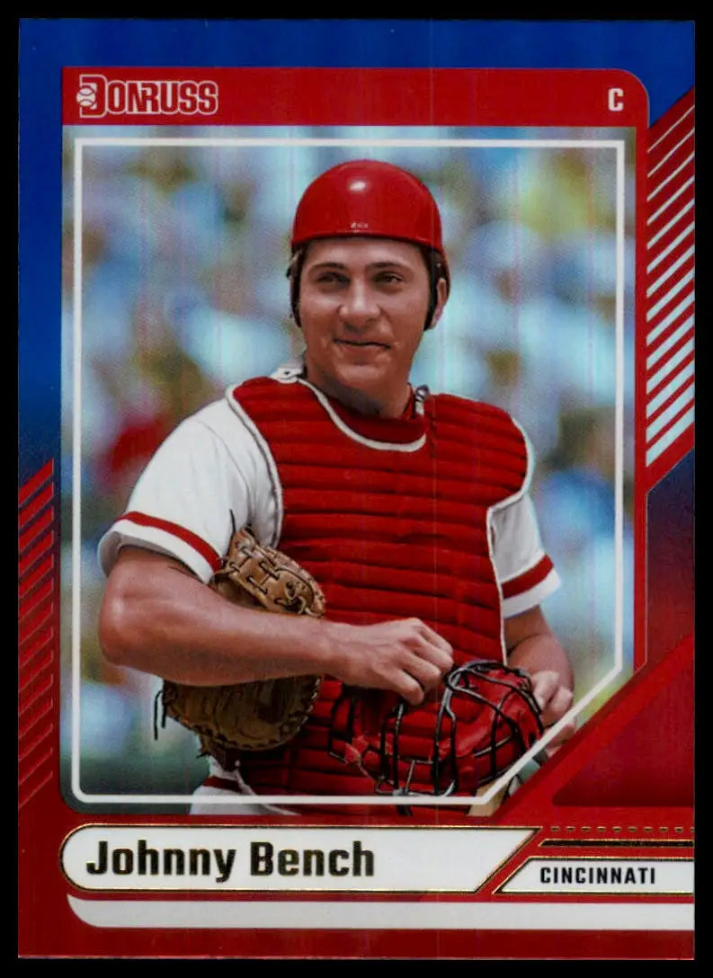 2024 Donruss - Red and Blue Johnny Bench 61 Cincinnati Reds NM - Baseball Card Single