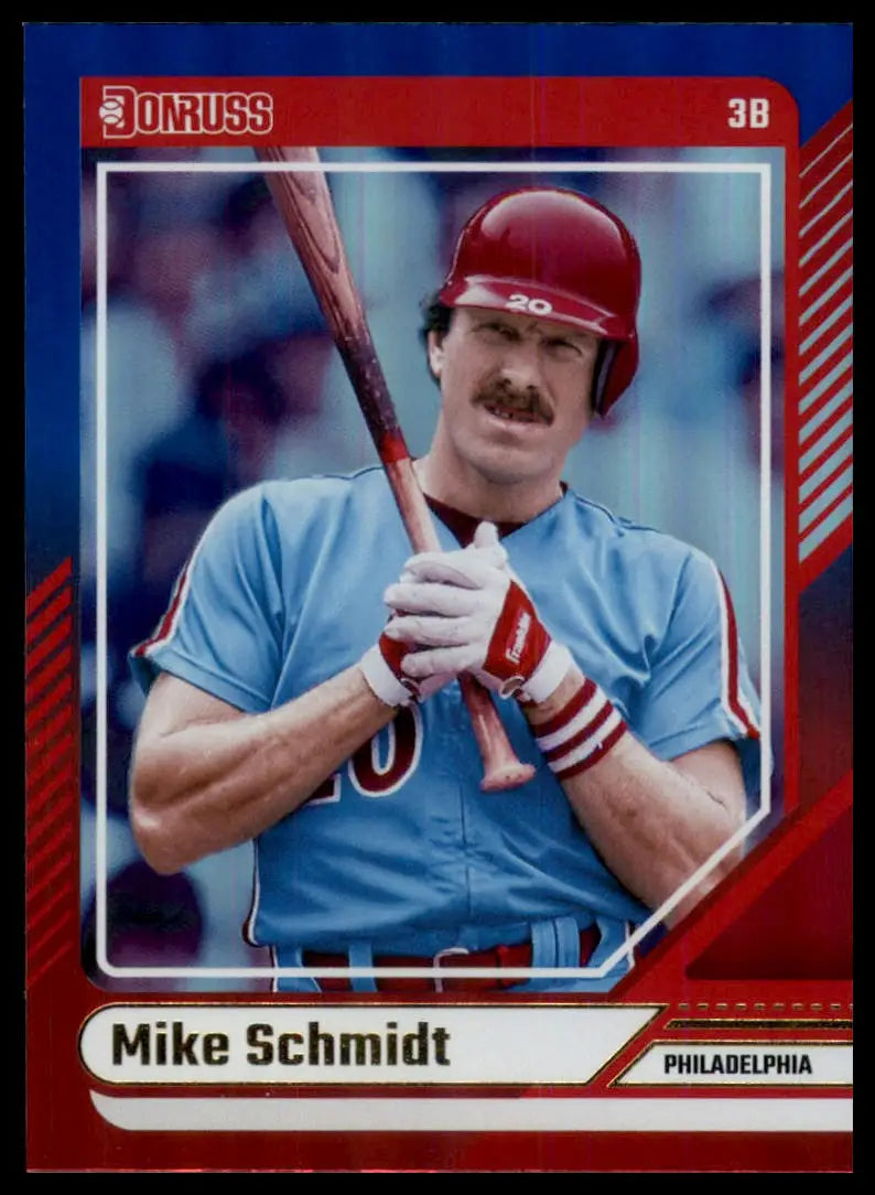 2024 Donruss - Red and Blue Mike Schmidt 31 Philadelphia Phillies NM - Baseball Card Single