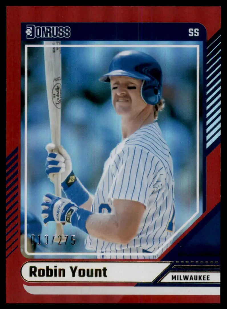 2024 Donruss - Red Robin Yount 20 /275 Milwaukee Brewers Baseball NM - Baseball Card Single