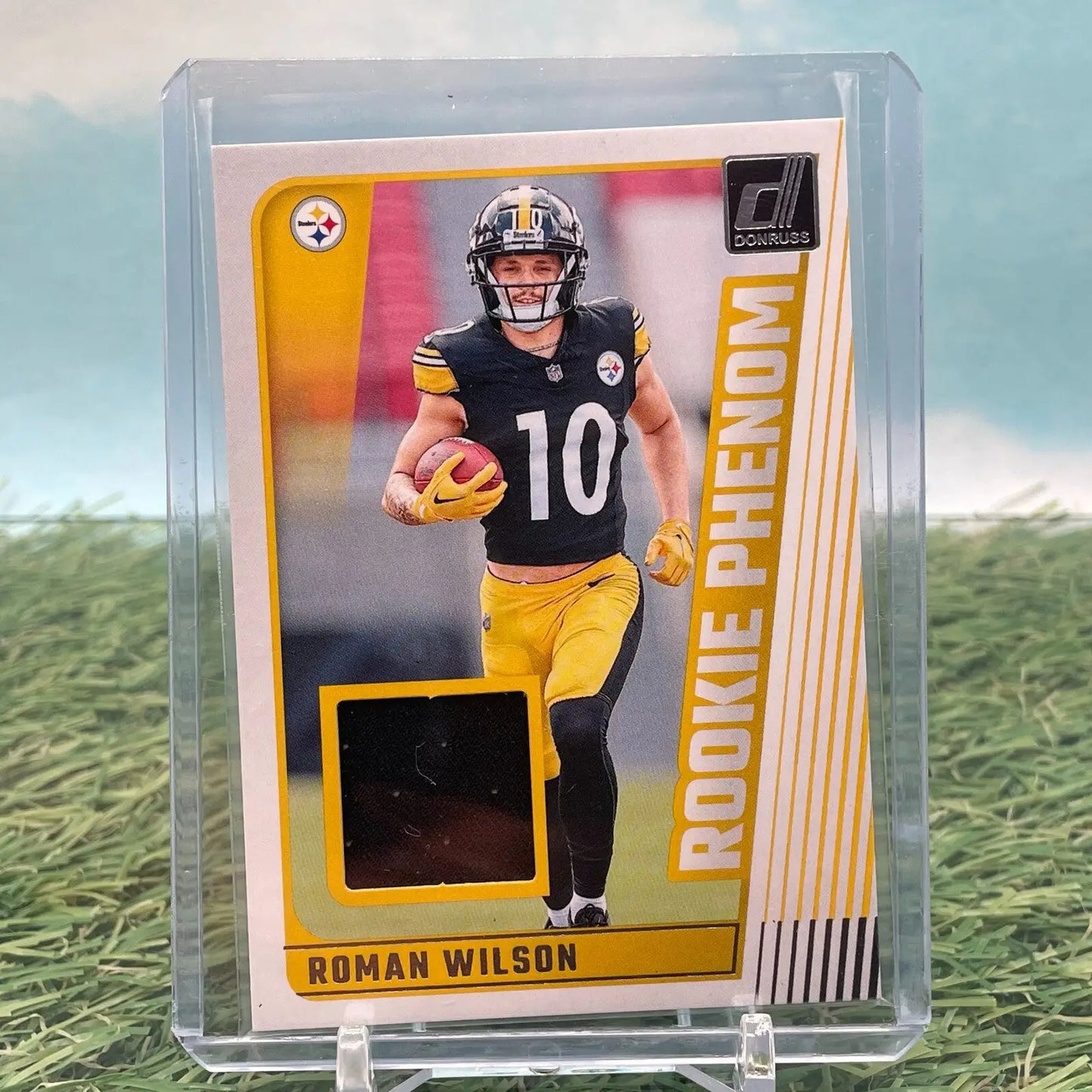 2024 Donruss Roman Wilson RC Rookie Phenom Patch Jersey Relic Steelers - Football Card Single