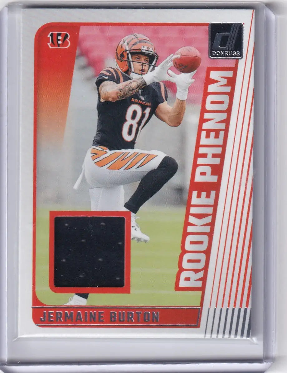 2024 DONRUSS #RPJ-JBU JERMAINE BURTON PATCH- CINCINNATI BENGALS