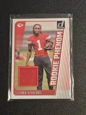 2024 Donruss #RPJ-XWO Xavier Worthy Rookie Phenom Jerseys - Football Card Single