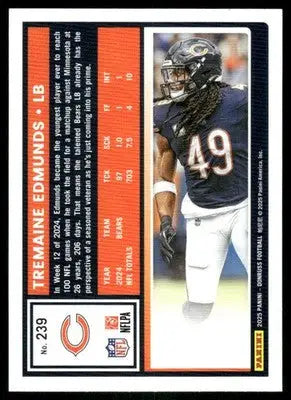 2024 Donruss Tremaine Edmunds #239 Football - Football Card Single