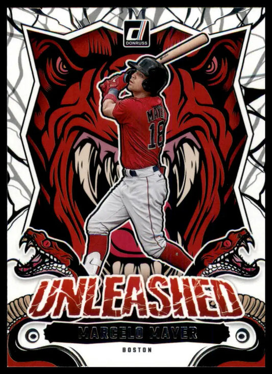 2024 Donruss - Unleashed Marcelo Mayer 7 Boston Red Sox Baseball NM - Baseball Card Single