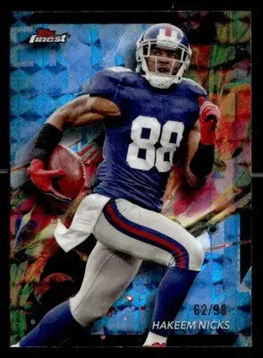 2024 Finest #1 Hakeem Nicks Blue Checkerboard Refractor #/99 - Football Card Single