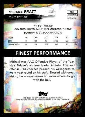 2024 Finest #165 Michael Pratt - Football Card Single