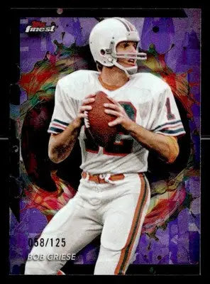 2024 Finest #223 Bob Griese Purple Refractor #/125 - Football Card Single