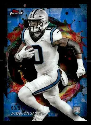 2024 Finest #289 Ja’Tavion Sanders Blue Refractor #/99 - Football Card Single