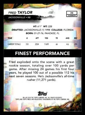 2024 Finest #36 Fred Taylor - Football Card Single