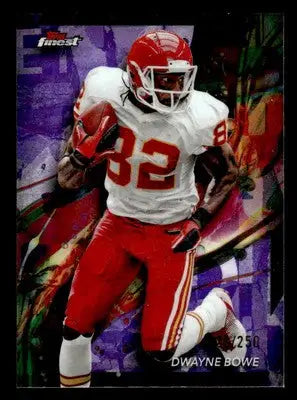 2024 Finest #39 Dwayne Bowe Purple Refractor #/250 - Football Card Single