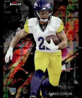 2024 Finest #77 Blake Corum Black Refractor #/25 - Football Card Single