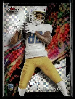 2024 Finest - Checkerboard Refractor Brenden Rice #98 RC Los Angeles Chargers - Football Card Single