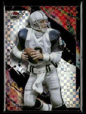 2024 Finest - Checkerboard Refractor Troy Aikman #114 Dallas Cowboys - Football Card Single