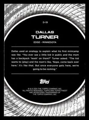 2024 Finest #D-19 Dallas Turner Debut - Football Card Single