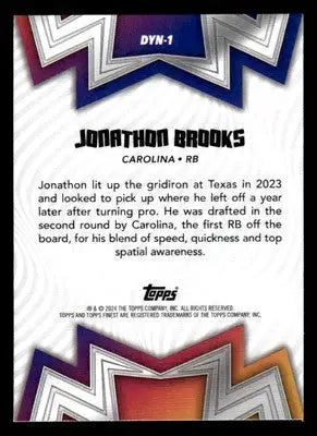 2024 Finest #DYN-1 Jonathon Brooks Dynamos - Football Card Single