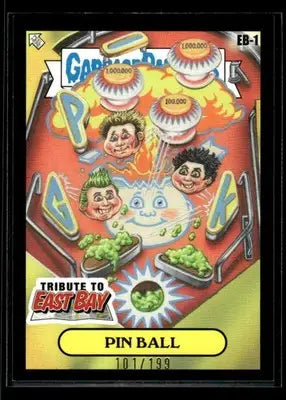 2024 Garbage Pail Kids: Green Day Pin Ball #EB-1 Tribute to East Bay Black #/199