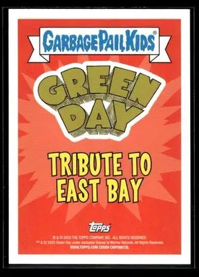 2024 Garbage Pail Kids: Green Day Pin Ball #EB-1 Tribute to East Bay Black #/199