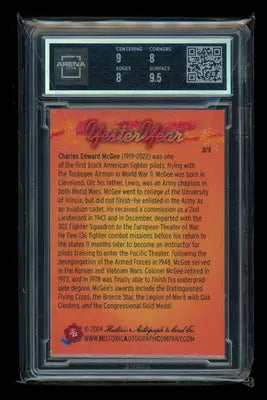 2024 Historic Autograph YesterYear Green Tint Charles McGee 3/5 #H-60 AC 8.5 - Other