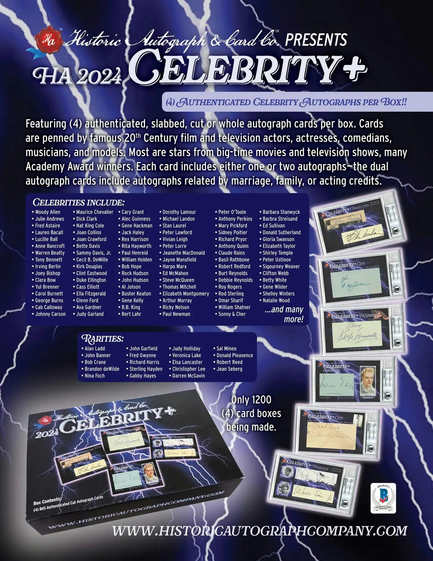 2024 Historic Autographs Celebrity+ Hobby Box - Sports Card Hobby Boxes