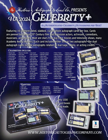 2024 Historic Autographs Celebrity+ Hobby Box - Sports Card Hobby Boxes