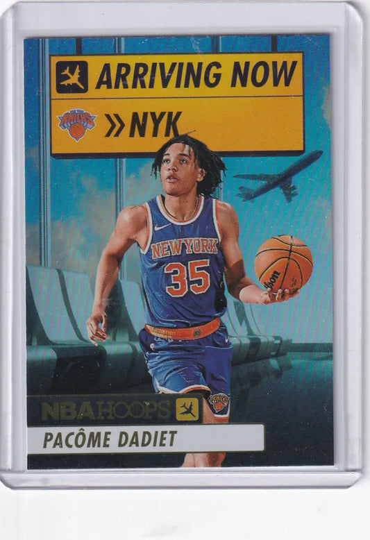 2024 HOOPS #15 PACOME DADIET ARRIVING NOW HOLO- NEW YORK KNICKS - Basketball Card Single