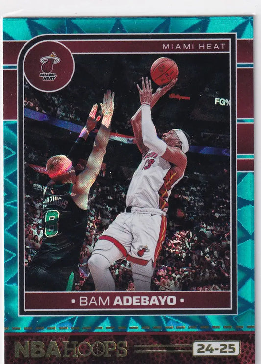 2024 HOOPS #152 BAM ADEBAYO TEAL EXPLOSION- MIAMI HEAT - Basketball Card Single