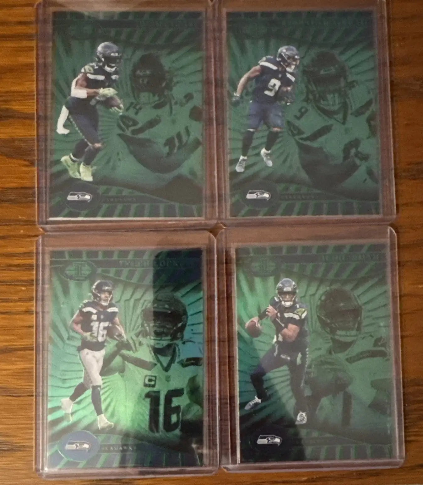 2024 Illusions Emerald Green Seahawks 8 Card Lot Metcalf Smith Lockett Walker - Football Card Single