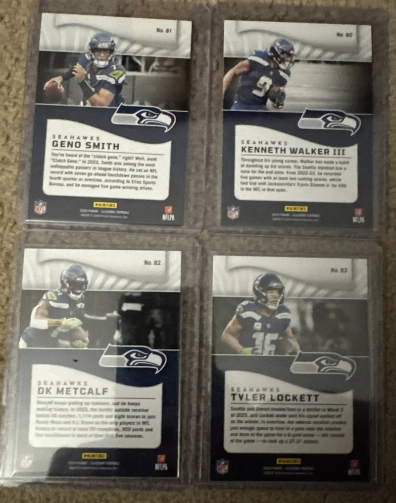 2024 Illusions Emerald Green Seahawks 8 Card Lot Metcalf Smith Lockett Walker - Football Card Single