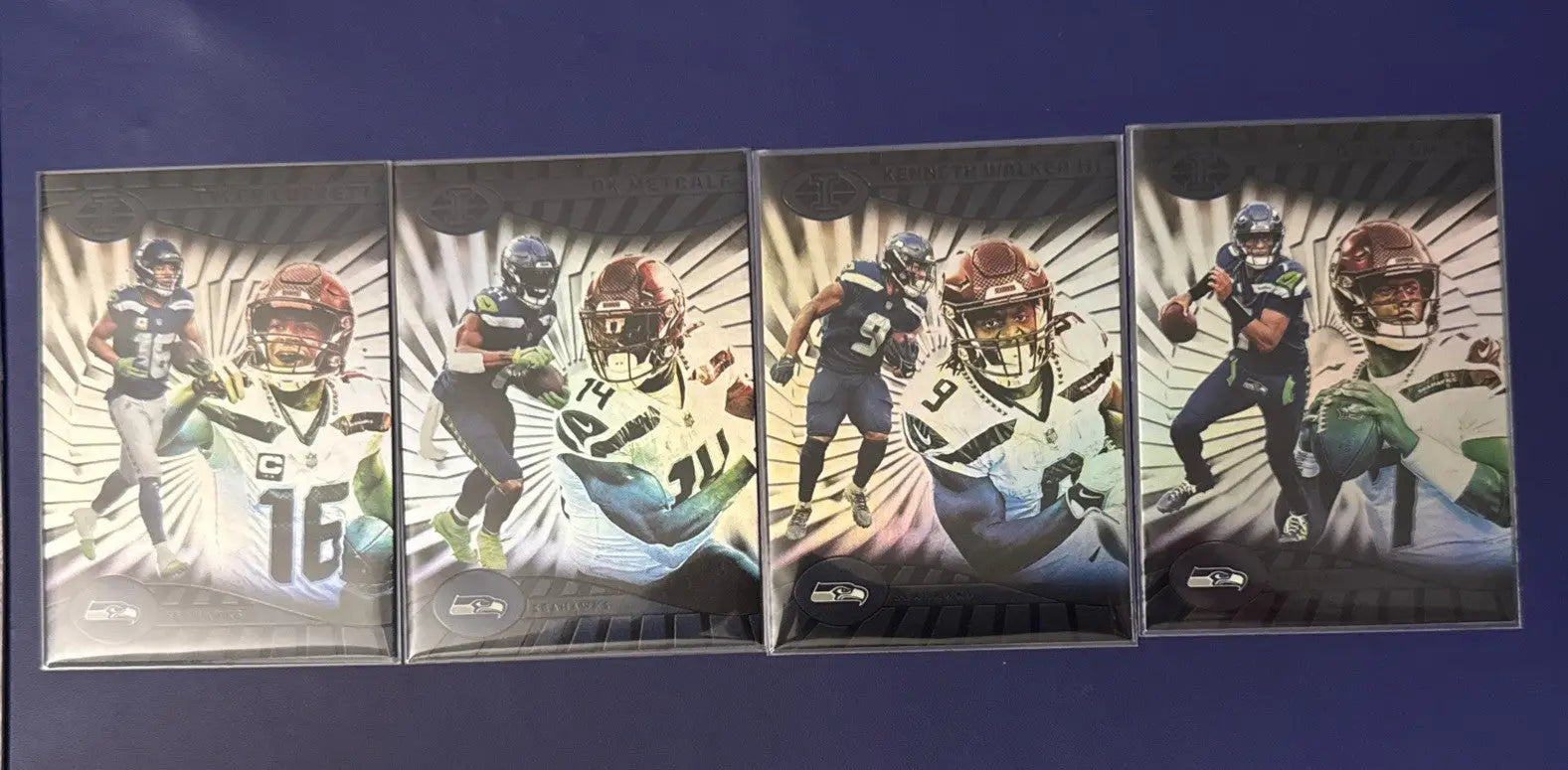 2024 Illusions Emerald Green Seahawks 8 Card Lot Metcalf Smith Lockett Walker - Football Card Single