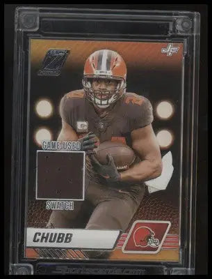 2024 Jersey Fusion Nick Chubb Game Used Swatch - Sports Memorabilia