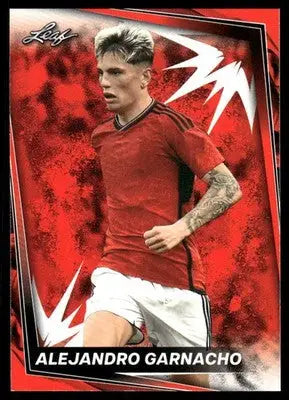2024 Leaf Alejandro Garnacho #1 Red Soccer - Soccer Card Single