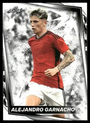 2024 Leaf Alejandro Garnacho #1 White Soccer - Soccer Card Single