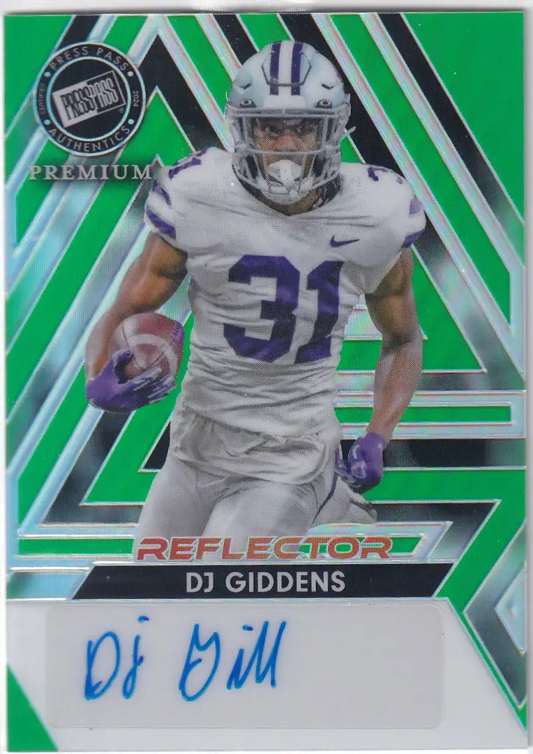 2024 LEAF #BA-DJG DJ GIDDENS REFLECTOR AUTO 2/3- INDIANAPOLIS COLTS