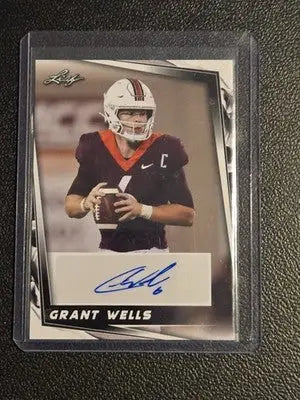 2024 Leaf #BA-GW1 Grant Wells Autographs White - Football Card Single