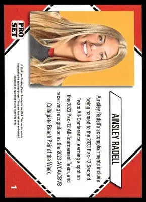 2024 Leaf Beach Volleyball Ainsley Radell #1 Volleyball - Other