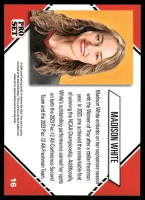 2024 Leaf Beach Volleyball Madison White #16 Soccer - Soccer Card Single