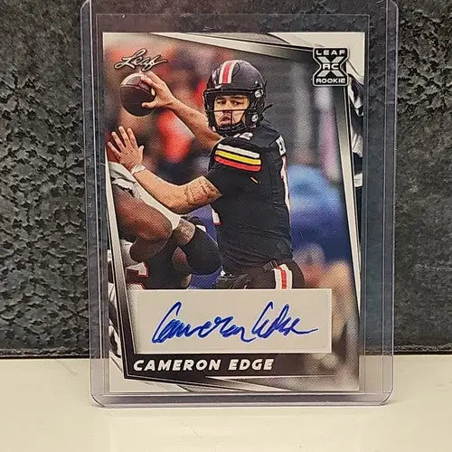 Cameron Edge autographed rookie trading card featuring Maryland Terrapins athlete
