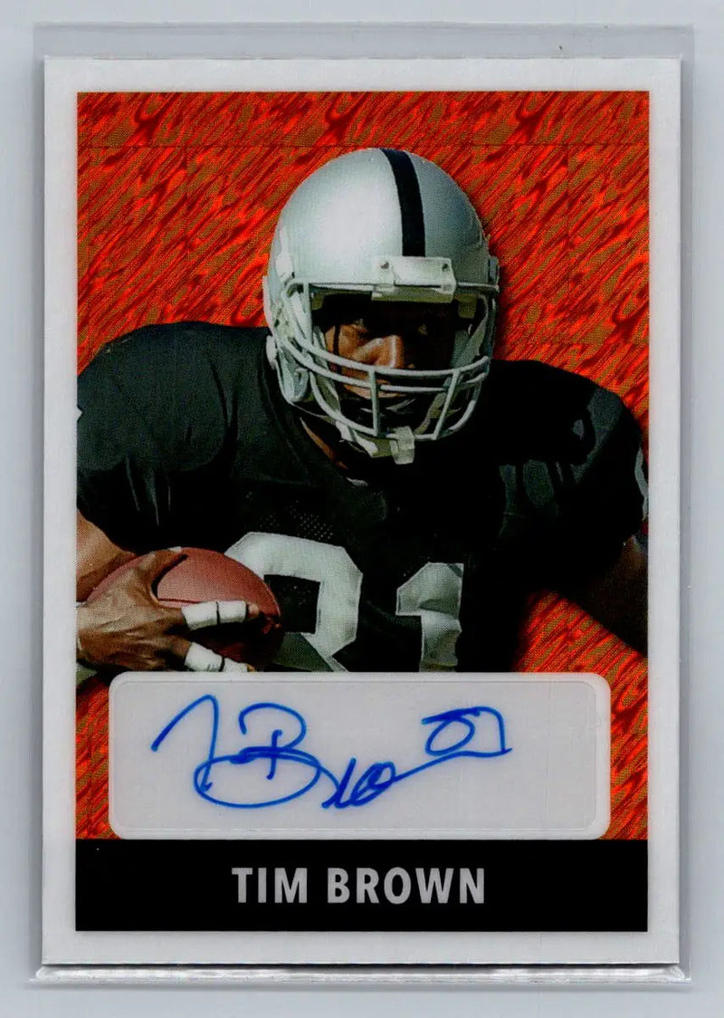 2024 Leaf Collective - 1948 Leaf Auto Shimmer Orange #48A-TB1 Tim Brown #/10 - Football Card Single