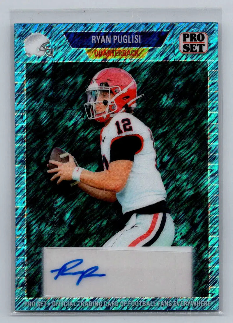 2024 Leaf Collective 1989 Pro Set Auto Shim Light Blue #89A-RP1 Ryan Puglisi /20 - Football Card Single