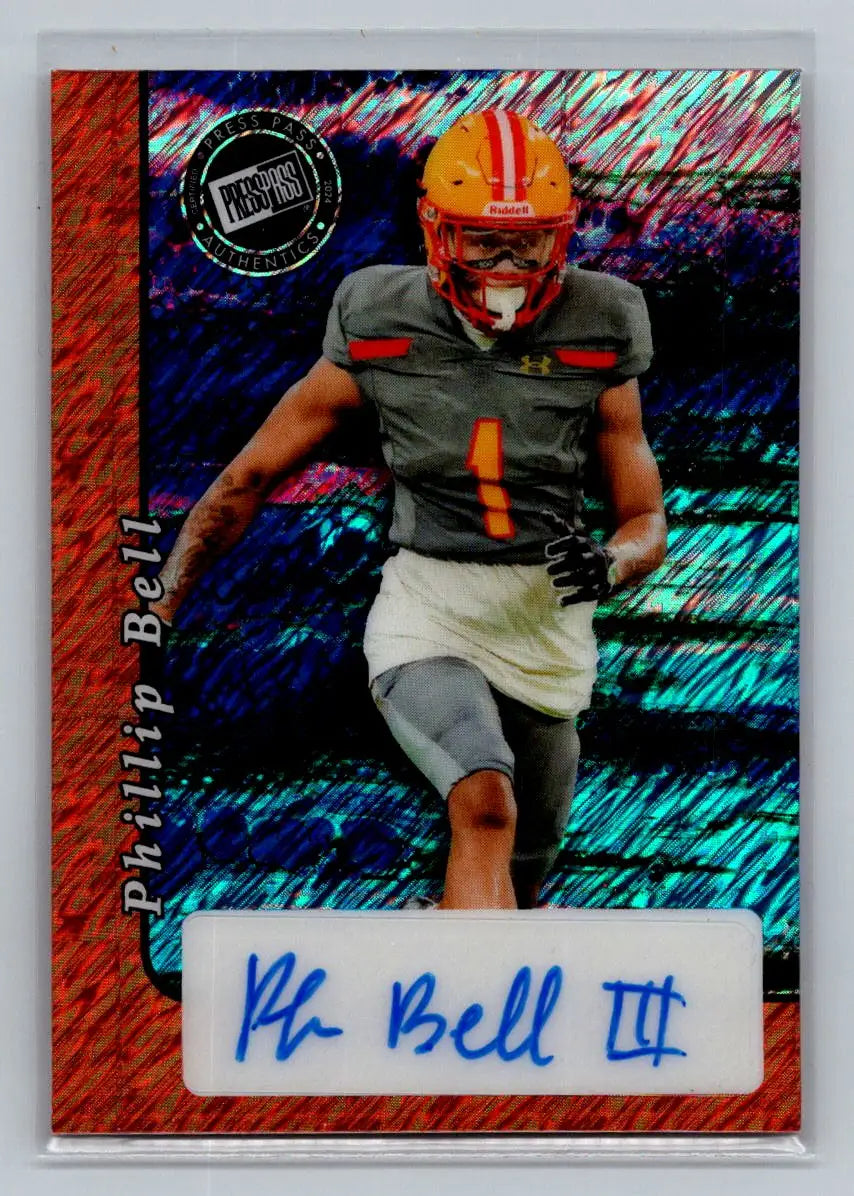 2024 Leaf Collective 2000 Press Pass Auto Shimmer Red #20A-PB1 Phillip Bell #/5 - Racing Card Single