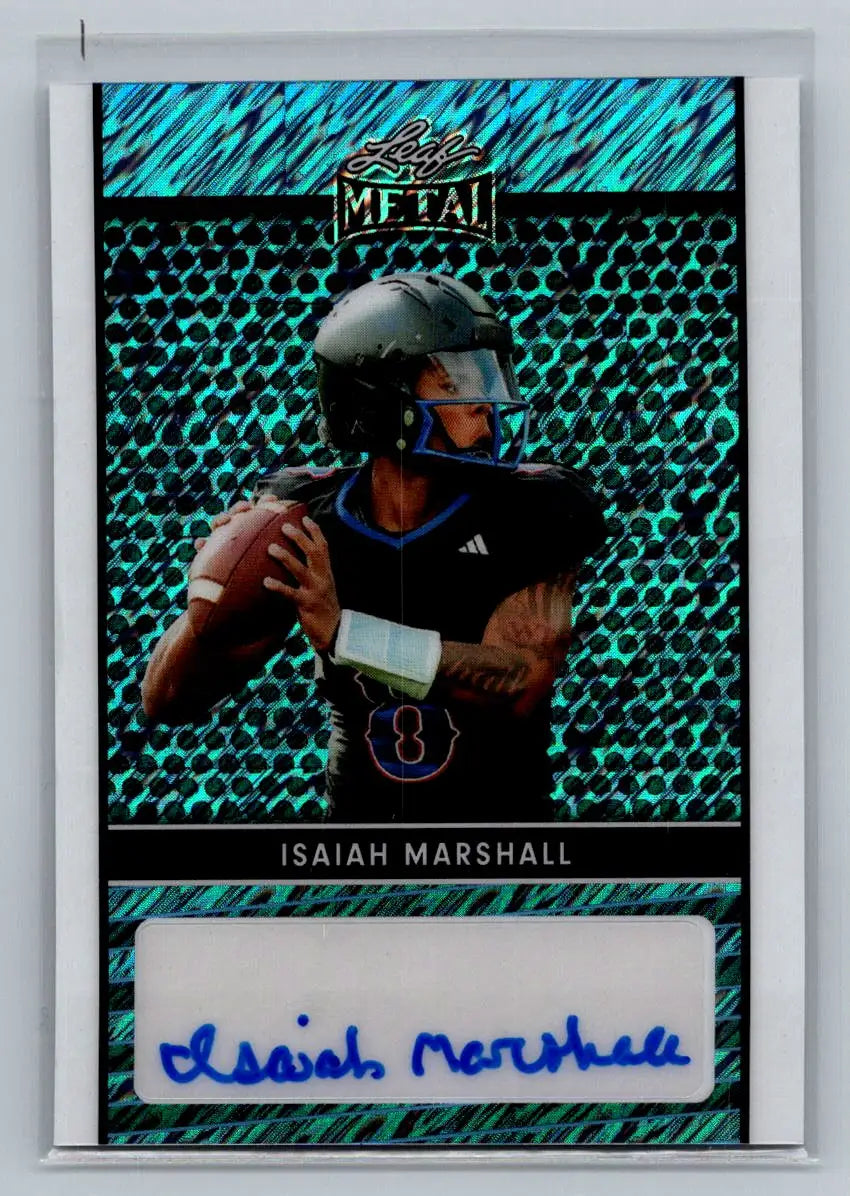 2024 Leaf Collective - Leaf Auto Shimmer Light Blue #LA-IM1 Isaiah Marshall /20 - Football Card Single