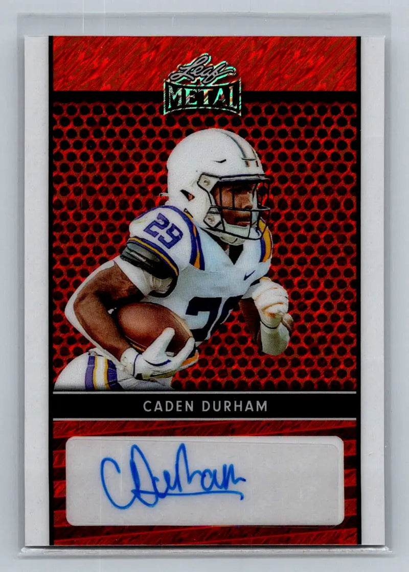2024 Leaf Collective - Leaf Auto Shimmer Red #LA-CD1 Caden Durham #/5 - Baseball Card Single