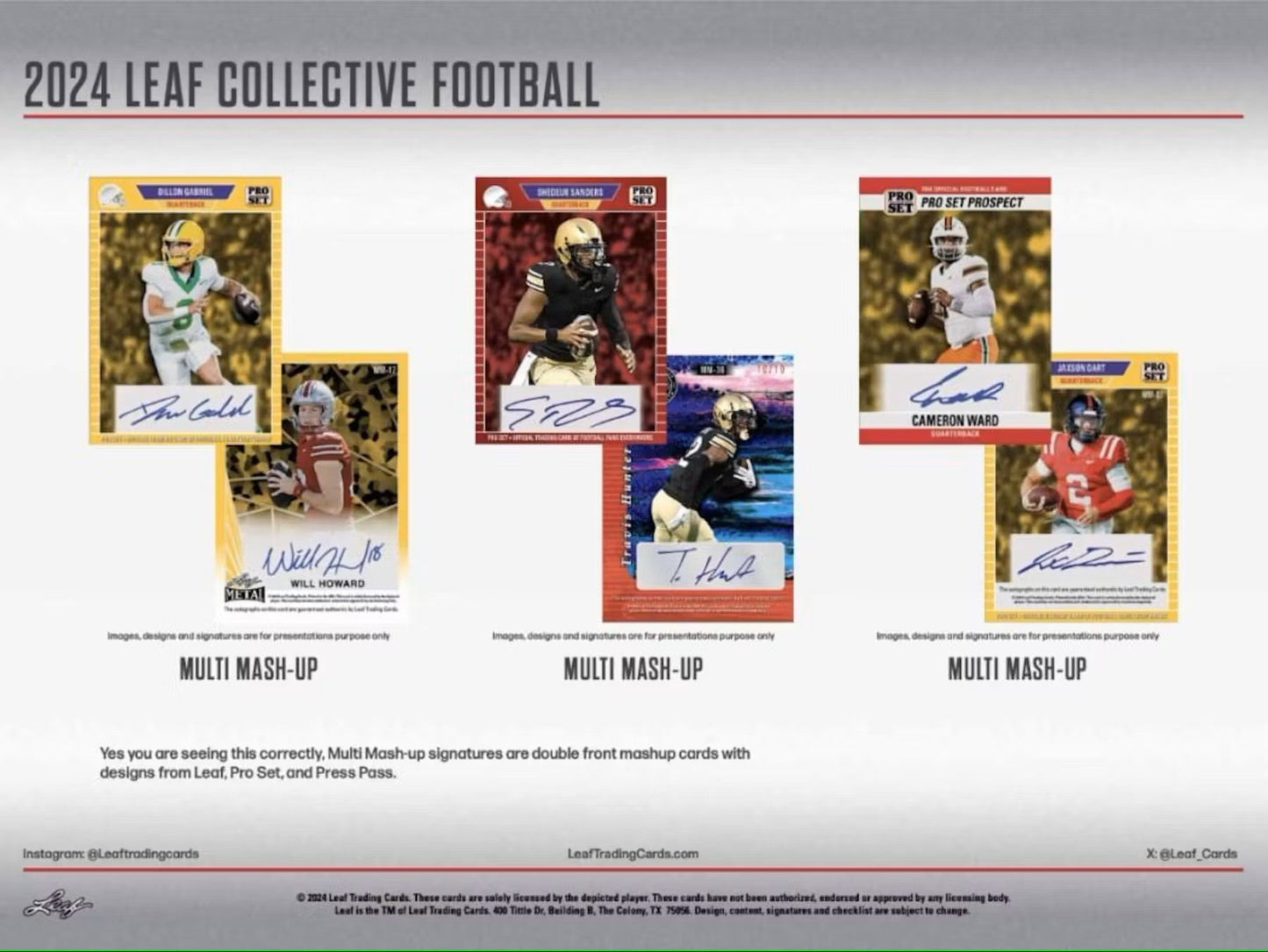 2024 Leaf Collective Football Hobby Jumbo Box