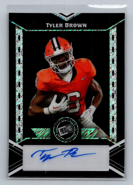 2024 Leaf Collective - Press Pass Auto Shimmer Black #PPA-TB5 Tyler Brown #/6 C - Football Card Single