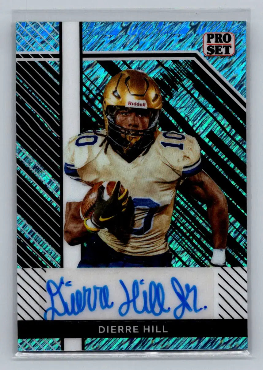 2024 Leaf Collective Pro Set Auto Shimmer Light Blue #PSA-DH1 Dierre Hill #20 - Basketball Card Single