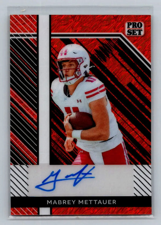 2024 Leaf Collective - Pro Set Auto Shimmer Red #PSA-MM1 Mabrey Mettauer #/5 - Basketball Card Single