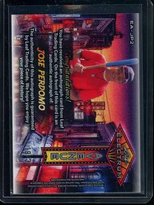 2024 Leaf Electrum Avenue Jose Perdomo #EA-JP2 19/35 Baseball - Baseball Card Single
