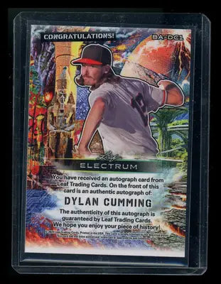 2024 Leaf Electrum Dylan Cumming #BA-DC1 5/75 Baseball - Baseball Card Single