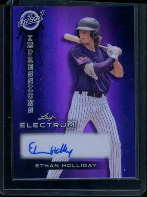 2024 Leaf Electrum Inked Impressions Ethan Holliday #II-EH1 7/25 Autograph