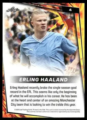 2024 Leaf Erling Haaland #4 Soccer - Soccer Card Single